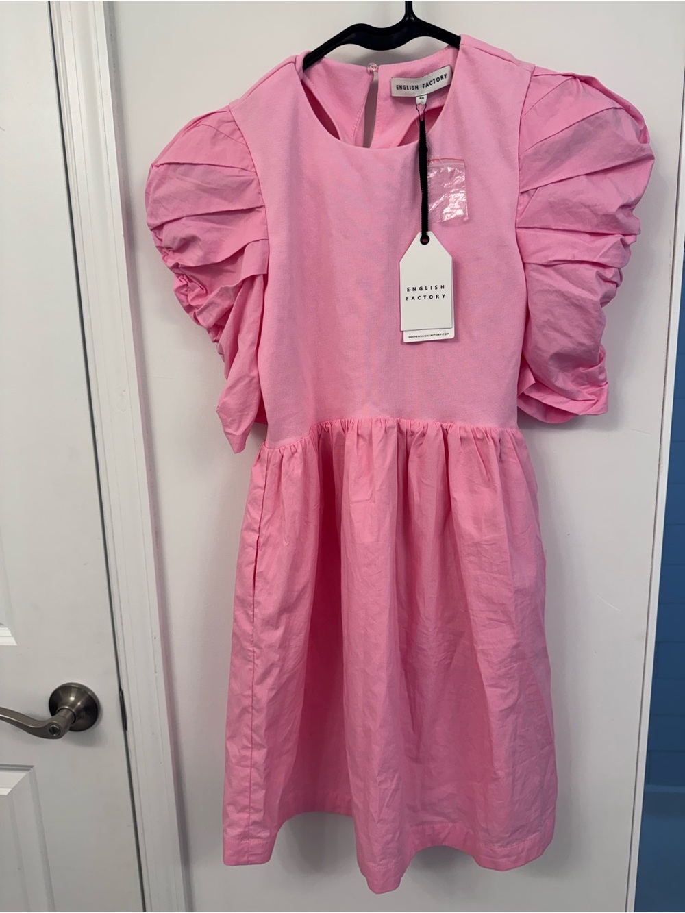 Nordstrom Pink Puff-Sleeve Dress by English Factory